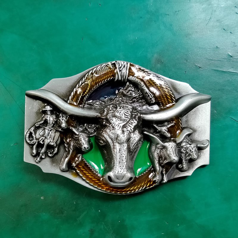 1 Pcs Rodeo Bull Head Luxury Men Western Cowboy Cowgirl Belt Buckle