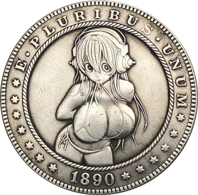 Hobo Nickel 1890-CC USA Morgan Dollar COIN COPY Type 79