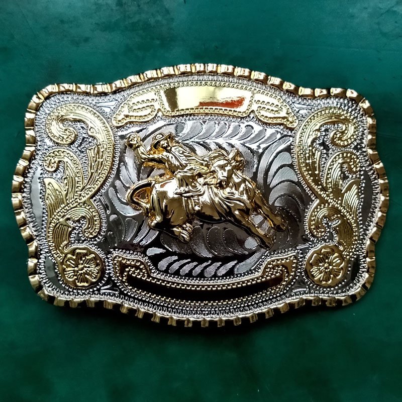 1 Pcs Big Size Silver Gold Rodeo Bull Cowboy Metal Belt Buckle For Men's Jeans Belt Head