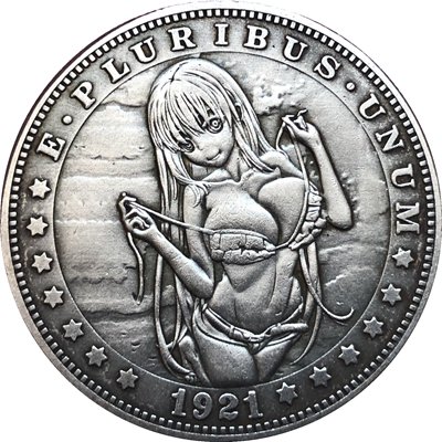 Hobo Nickel 1921-D USA Morgan Dollar COIN COPY Type 104