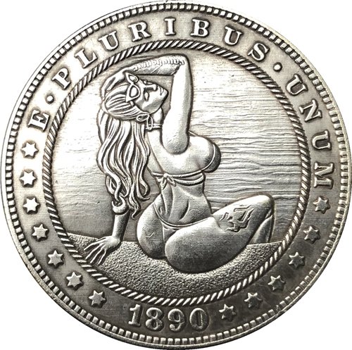 Hobo Nickel 1890-CC USA Morgan Dollar COIN COPY Type 130