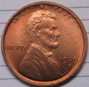 1909-S VDB Lincoln Penny Coins Copy 95% coper