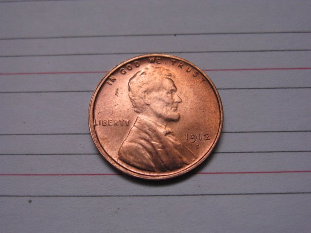 1912-S Lincoln Penny Coins Copy 95% coper