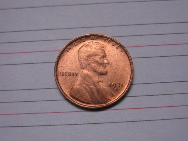 1931-S Lincoln Penny Coins Copy 95% coper