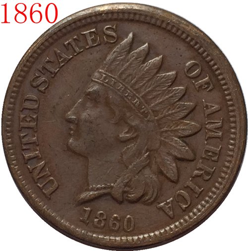 1860 Indian head cents coin copy