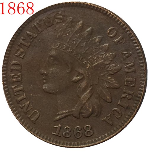 1868 Indian head cents coin copy