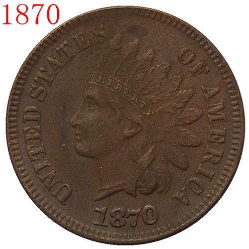 1870 Indian head cents coin copy