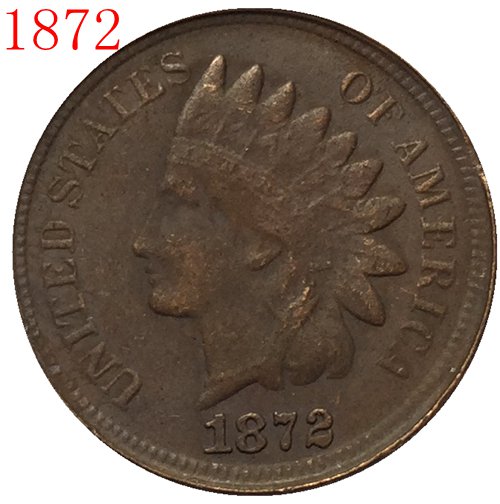 1872 Indian head cents coin copy