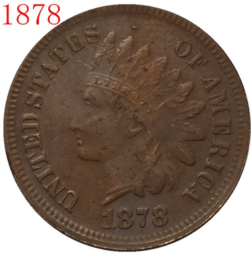 1878 Indian head cents coin copy