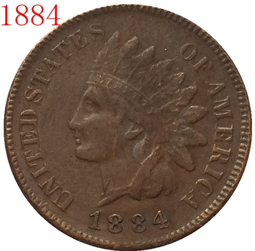 1884 Indian head cents coin copy
