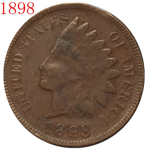 1898 Indian head cents coin copy