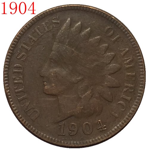 1904 Indian head cents coin copy