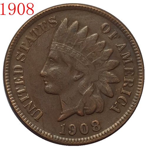 1908 Indian head cents coin copy