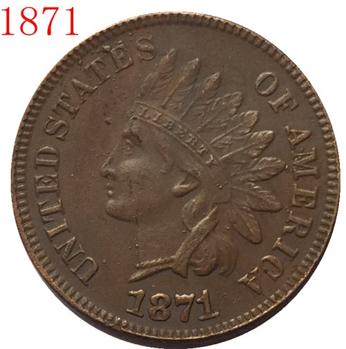 1871 Indian head cents coin copy
