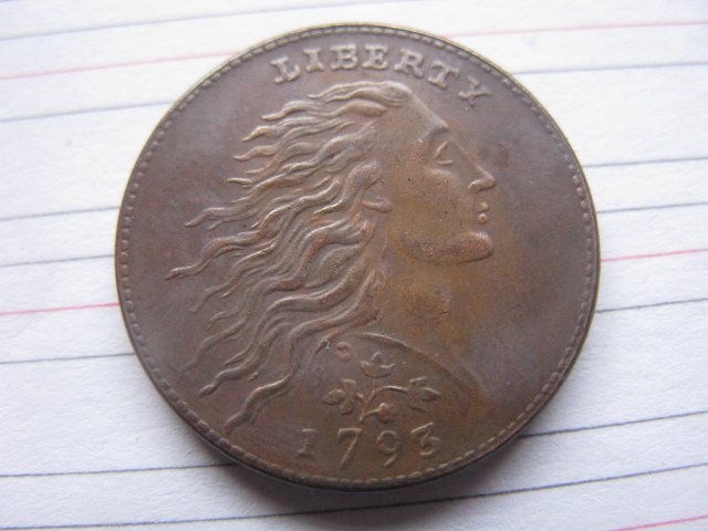 1793 STRAWBERRY LEAF CENT COINS COPY 100% coper