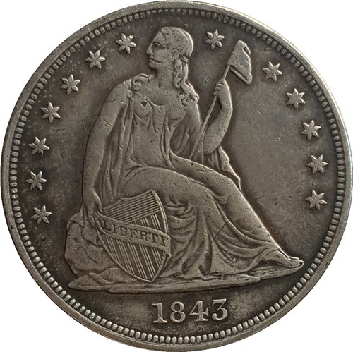 1843 Seated Liberty Dollar COINS COPY