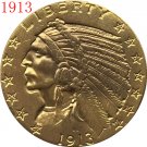 24-K gold plated 1913 $5 GOLD Indian Half Eagle Coin COPY 24-K gold plated 1913 $5 GOLD Indian Half Eagle Coin COPY