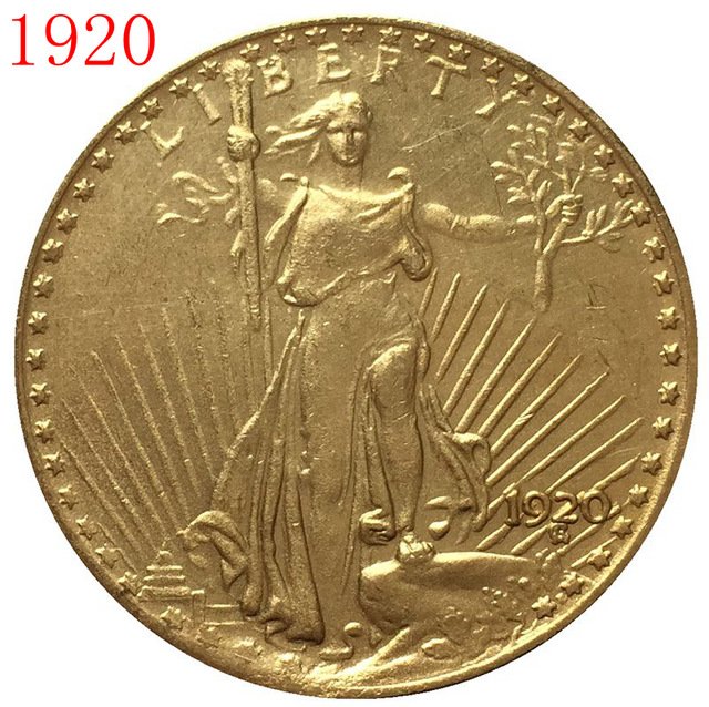 1920 $20 St. Gaudens Coin Copy