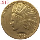 24-K gold plated 1913 $10 GOLD Indian Half Eagle Coin COPY