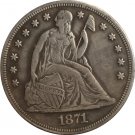 1871 Seated Liberty Dollar COINS COPY