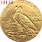 24-K gold plated 1911-D $2.5 GOLD Indian Half Eagle Coin copy