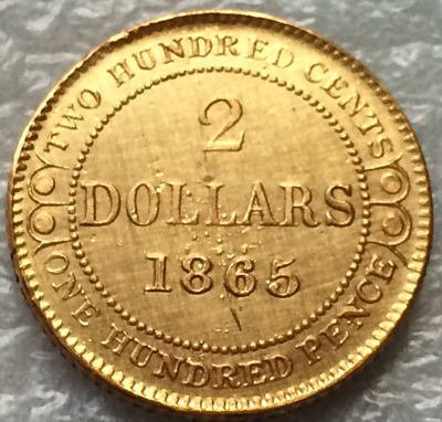 1865 Canada 2 Dollars gold coins copy