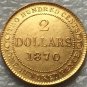 1870 Canada 2 Dollars gold coins copy