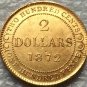 1872 Canada 2 Dollars gold coins copy