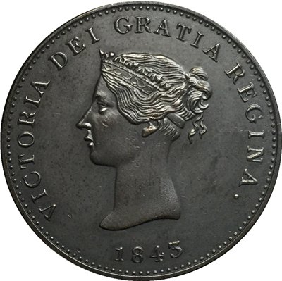 Canada 1843 1/2 Penny coin copy coins 28.2MM