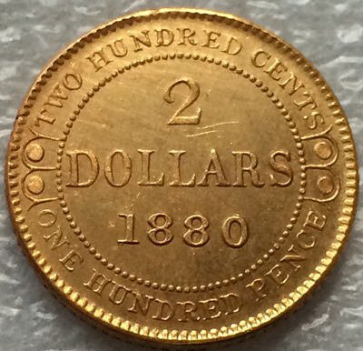 1880 Canada 2 Dollars gold coins copy