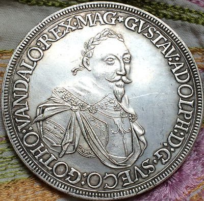 1632 German 1 Thaler - Gustav II Adolf Swedish Occupation
