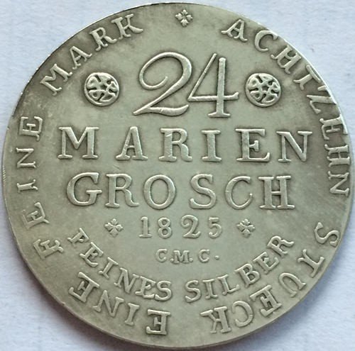 German 2/3 Thaler Karl II 1825 copy coins