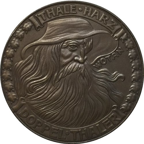 German 1923 6 Mark coin copy 38.3mm
