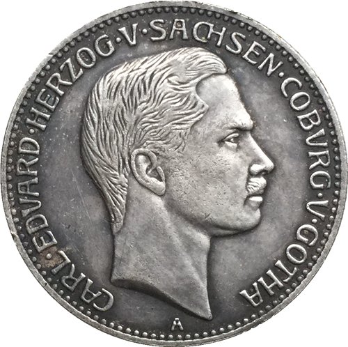 1905 German 2 Mark - Karl Eduard coins COPY 28MM