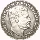 1909 German 3 Mark - Heinrich XXIV coins COPY 33MM 1909 German 3 Mark - Heinrich XXIV coins COPY 33MM