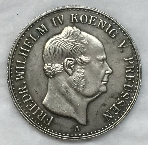 German 1852 1/2 Gulden coin copy 24mm