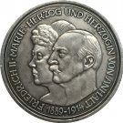 German 1914 5 Mark coin copy 38mm