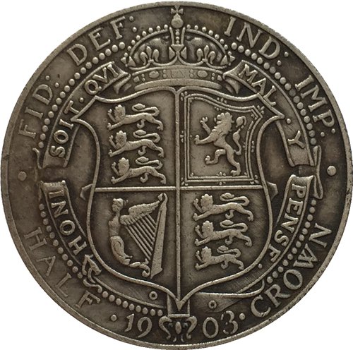 United Kingdom 1903 1/2 Crown- Edward VII copy coins