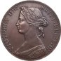 UK 1862 1 Penny coin copy 31mm