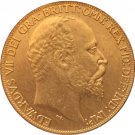 24 - K gold plated 1902 United Kingdom 2 Pounds - Edward VII coins copy