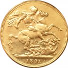 24 - K gold plated British Coins copy 1891