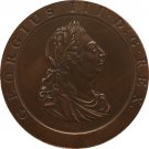 24 - K gold plated 1797 United Kingdom 1 Penny- George III coins copy