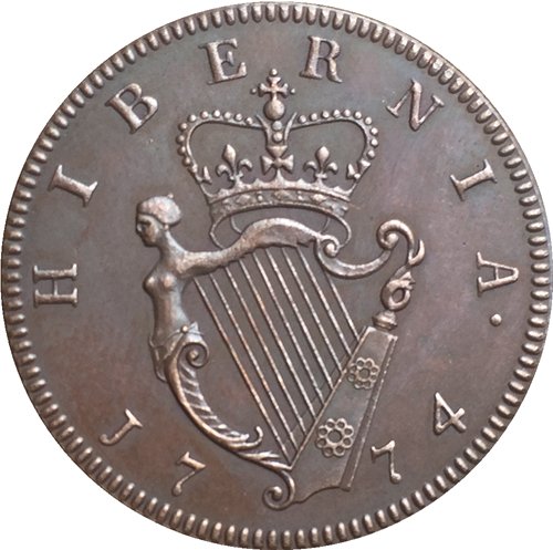 Ireland George III 1/2 Penny 1774 coins copy
