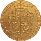 24 - K gold plated 1748 United Kingdom 1 Guinea- George II coins copy