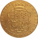 24 - K gold plated 1749 United Kingdom 1 Guinea- George II coins copy
