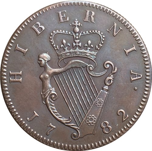 Ireland George III 1/2 Penny 1782 coins copy