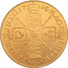 24 - K gold plated 1714 United Kingdom 1 Guinea- Anne coins copy