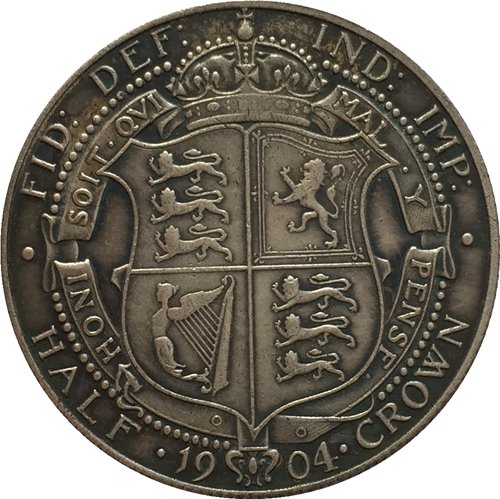 United Kingdom 1904 1/2 Crown- Edward VII copy coins
