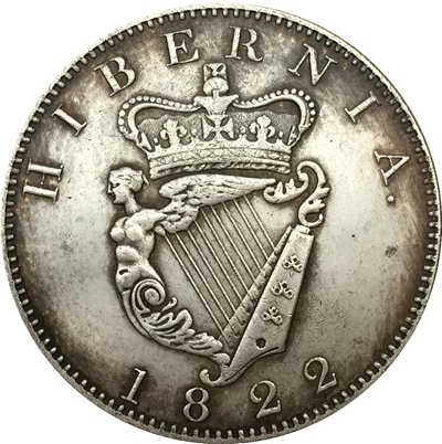 Ireland 1 Penny - George IV 1822 coins copy