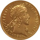 24 - K gold plated 1643 France Louis XIII coins copy